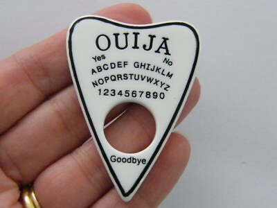 #ad 1 Ouija board planchette embellishment white and black HC309 $4.70
