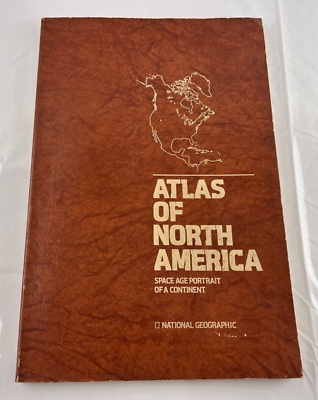 #ad Atlas Of North America Space Age Portrait of a Continent National Geographic 85 $9.49