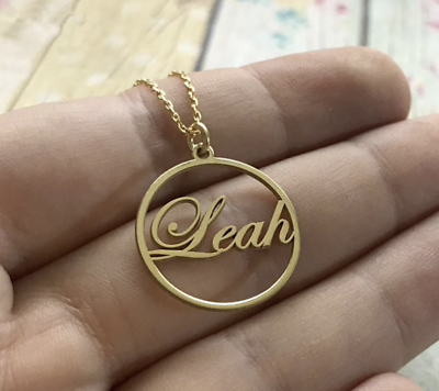 #ad Custom Name Round Necklace Jewelry Women Men Personalized Font Gift Chain Metal $19.89