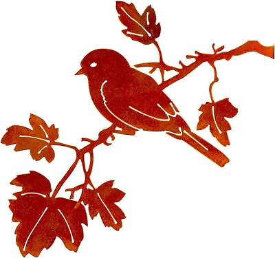 #ad Bluebird on Maple Branch Steel Silhouette with Rusty Patina Rust $48.70