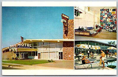 #ad Vtg Washington DC Diplomat Motor Hotel Multiview Chrome View Postcard $2.99