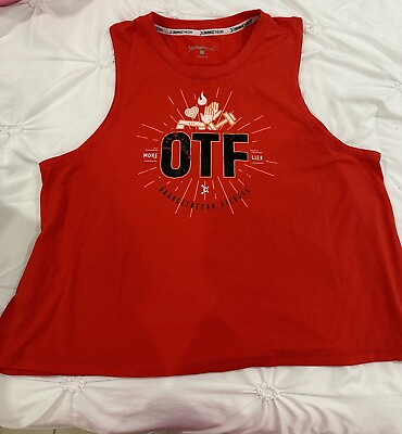 #ad Orange Theory Fitness Red Womens Tank Top Size L $9.00