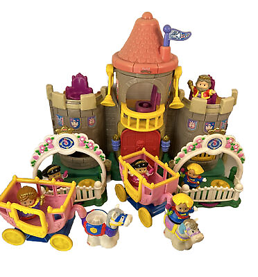#ad Fisher Price Little People Palace Castle Set With Princess Prince Accessories $85.00
