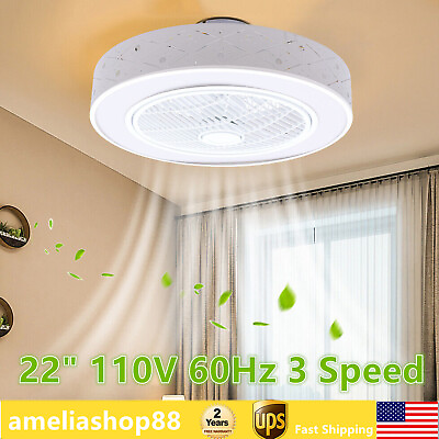 #ad 22quot; 60Hz 110V 3 Speed Regulation Mode Fan Lamp Pineapple Bead Ceiling Light Fan $87.00