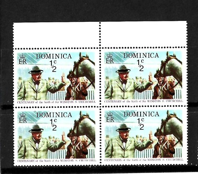 #ad Dominica 1974 Churchill Centenary SG 434 Block of 4 MNH $3.25