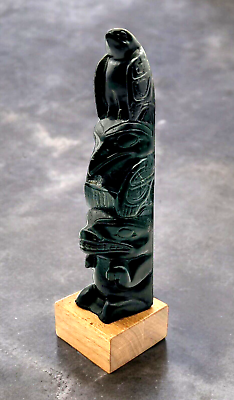 #ad NATIVE AMERICAN TOTEM Replica ALVA MUSEUM Nation History 60s Statue Figure AS IS $20.00