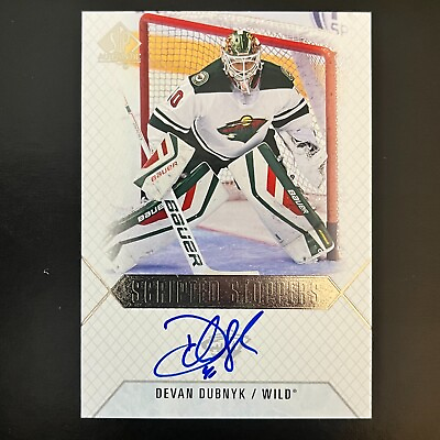 #ad 2015 16 SP Authentic Scripted Stoppers Auto #SS DD Devan Dubnyk Minnesota Wild C $11.99