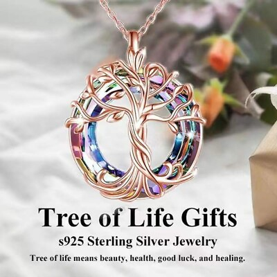 #ad Gold Tree Shape Pendant Necklace Alloy Plating Metal Necklace Fashion jewelry $14.99