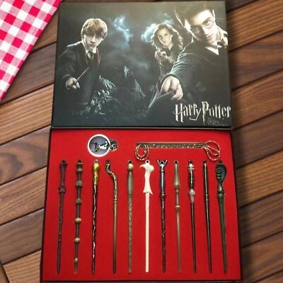 #ad New 11 PCS Harry Potter Hermione Dumbledore Voldemort Magic Wands Halloween Gift $20.59