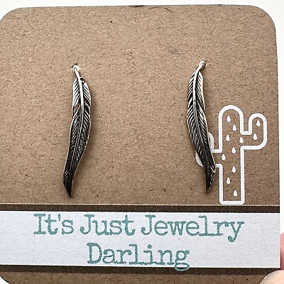 #ad Southwest Style Womans Earrings Sterling Silver Feathers Chandelier Unique Gift $39.99