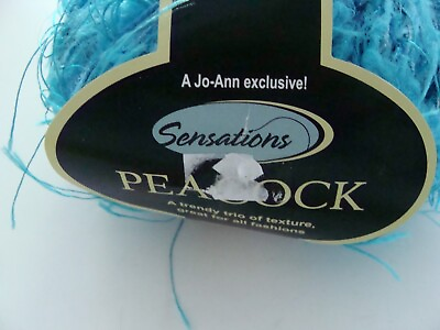 #ad Sensations Peacock Peacock Blue Eyelash Yarn Art 7639297 Color 27 Lot 28 50gr $8.99