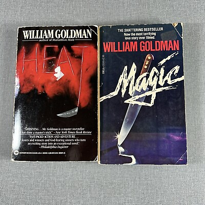 #ad MAGIC amp; HEAT by William Goldman Vintage Horror Paperback Lot 2 Dell Books $9.15