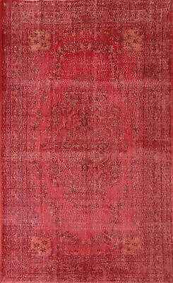#ad Vintage Traditional Anatolian Turkish Rug Handmade Over dyed Carpet 6x10 $533.00