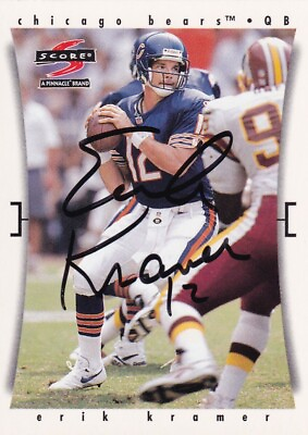 #ad Erik Kramer Signed 1997 Score Football Card #11 Autograph NFL Lions NC State QB $11.99