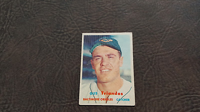 #ad Topps Baseball 1957 card #156 Gus Triandos $3.95