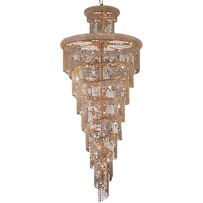 #ad Large Foyer Crystal Chandelier Entryway Dining Room 32 Light Fixture 86 in. Tall $4871.79