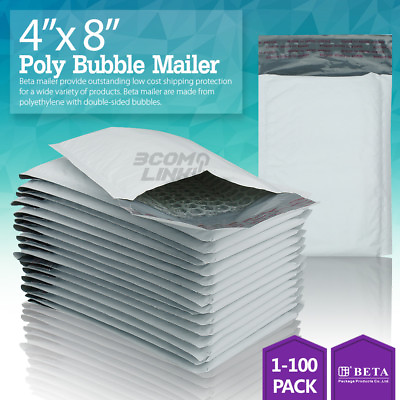 #ad #000 4x8 4x7 Poly Bubble Mailer Self Padded Envelope Bag 2550100250500 Pcs $8.90