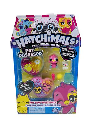 #ad Hatchimals Colleggtibles Pet Obsessed Pet Shop Multi Hatchy Hearts Pink Bird $8.01