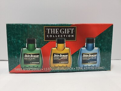 #ad Vintage Skin Bracer Gift Collection 3 After Shaves Original Cool Spice amp; Blue $29.95