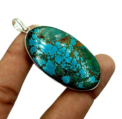 #ad Turquoise 925 Silver Plated Gemstone Handmade Bezel Pendant Jewelry Gift OFH $4.50