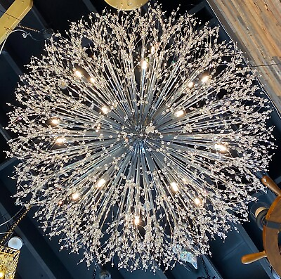 #ad Modern Crystal Silver Chandeliers Sputnik Chandelier Lighting Fixture for Entry $1196.00