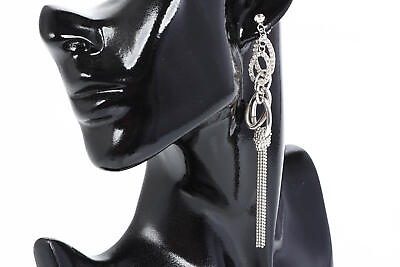 #ad Nadri 283708 Women#x27;s Chandelier Stud Earrings Silver w Stones 4quot; $67.15