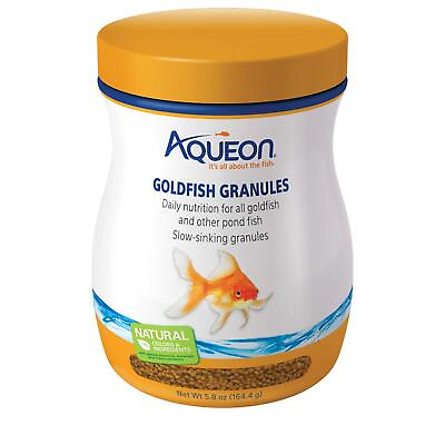 #ad Aqueon Goldfish Fish Food Slow Sinking Granules 5.8 Ounce 100106053 $5.15