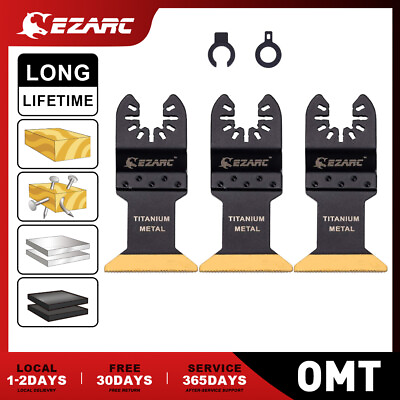 #ad US EZARC Titanium Oscillating Multitool Saw Blade for Wood amp; Soft Metal Longlife $15.69