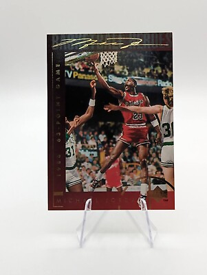 #ad Michael Jordan 1994 95 Upper Deck 1986 63 Point Game Gold Script #38 Bulls $5.99