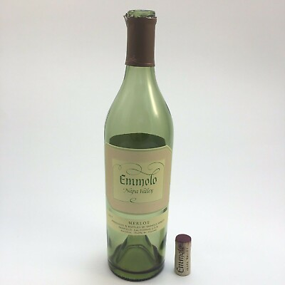 #ad 2017 Emmolo Napa Valley Merlot Vintage Wine Bottle Label Cork Empty Not Rinsed $16.99