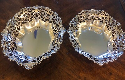 #ad Pair of Spaulding amp; Co. Antique Art Nouveau Sterling Silver Centerpiece Bowls $2699.00