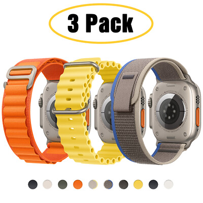 #ad 3PACK Ocean Band Trail Alpine Loop for Apple Watch Ultra 9 8 7 6 5 SE 44 45 49mm $11.69
