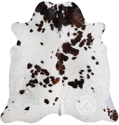 #ad Real Cowhide Rug Tricolor Mostly White Size 6x6’ $129.00