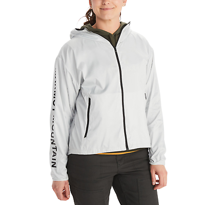#ad Marmot Womens Glacier Grey Brooklyn Air Soft Shell Hooded Jacket Size Medium $45.99
