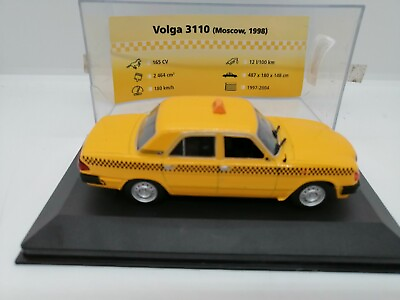 #ad Diecast Vintage Volga 3110 Moskow Russian Yellow Taxi Toy 1998 1 43 scale by IXO $18.00
