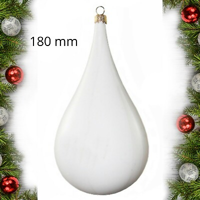 #ad Decoupage Ornaments Blank DIY White Shatterproof Plastic 1 Teardrop 18 cm $16.00