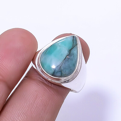 #ad Emerald Sakota Mines Gemstone Lab Created 925 Sterling Silver Ring S.8 R20 $20.17