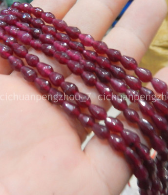 #ad Charming 5x7mm Faceted Red Garnet Teardrop Gemstone Loose Beads 15#x27;#x27; $4.49