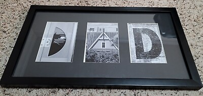#ad quot;DADquot; Letter Art Abstract Black amp; White Photography Framed 4 X 6 Prints $17.99