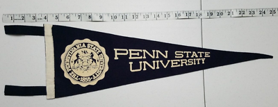 #ad Vintage Pennant Penn State University 1855 Souvenir Travel Collectible Blue $64.99