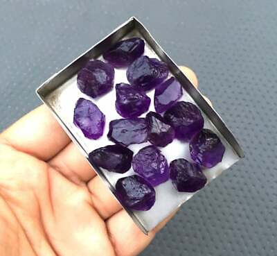 #ad Fantastic Quality 10 Pieces Natural Purple Amethyst Gemstone 14 16 MM Uneven Raw $22.94