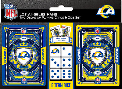 #ad Los Angeles Rams 2 Pack Playing Cards amp; Dice Set $19.99