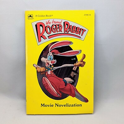 #ad Who Framed Roger Rabbit Movie Novelization Paperback Golden 1988 Vintage Korman $14.99