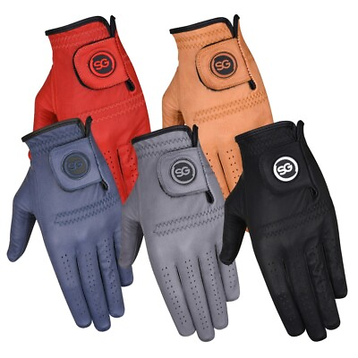 #ad SG Pack of 3 Men Cabretta Leather Golf Gloves Left hand for Right handed Golfers $24.95