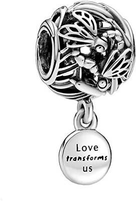 #ad New Authentic Pandora Charm Sterling Silver Openwork Dragonfly Love 798814C $32.98
