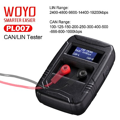 #ad WOYO PL007 CAN LIN Tester Automatic Recognize CAN L CAN H Read Baud Rate $39.00