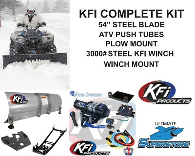 #ad KFI Can Am #x27;17 #x27;22 Outlander 450 Complete Plow Kit 54quot; Steel Blade w 3000#STEEL $950.85