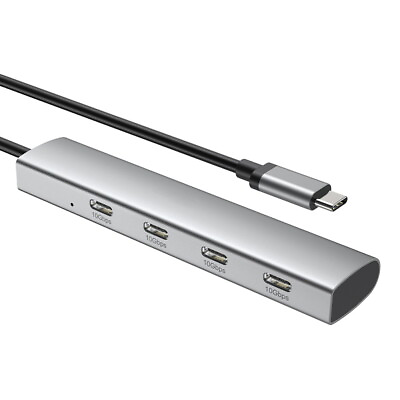 #ad 4 Port USB C 3.2 Gen 2 10Gbps Hub Silver Type C to 4 x Type C $29.90