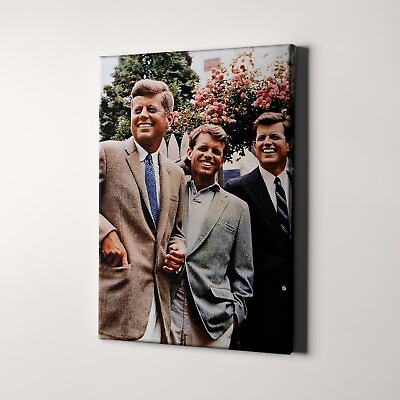 #ad The Kennedy Brothers 1960 JFK Canvas Wall Art Print $159.00