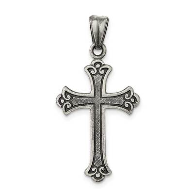 #ad Sterling Silver Antiqued Cross Pendant 0.8 x 1.2 in $80.92